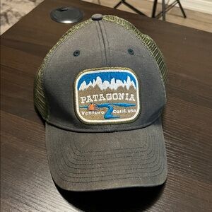 Patagonia Ventura California Patch Olive Green Mesh Trucker Adjustable Hat Cap